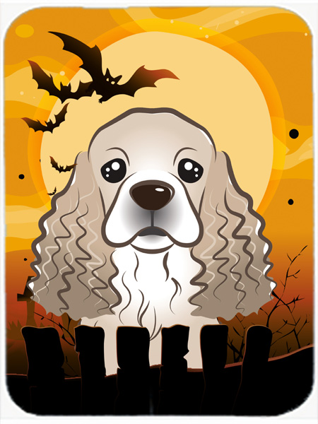 Halloween Cocker Spaniel Glass Cutting Board