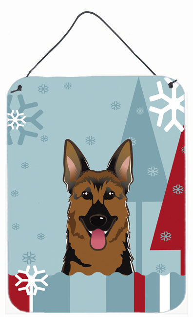 Winter Holiday German Shepherd Wall and Door Hanging Prints