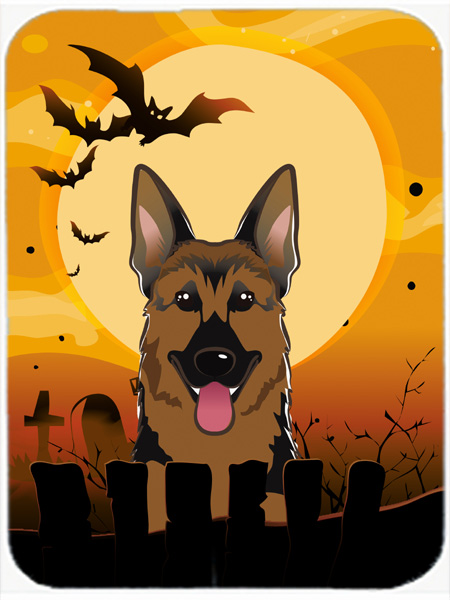 Halloween German Shepherd Glass Cutting Board, Large
