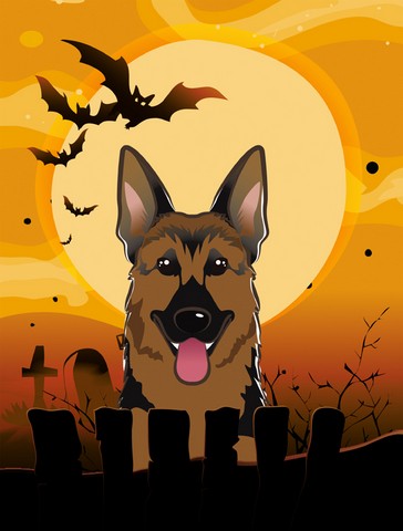 Halloween German Shepherd Flag Garden Size