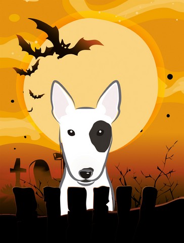 Halloween Bull Terrier Flag Garden Size