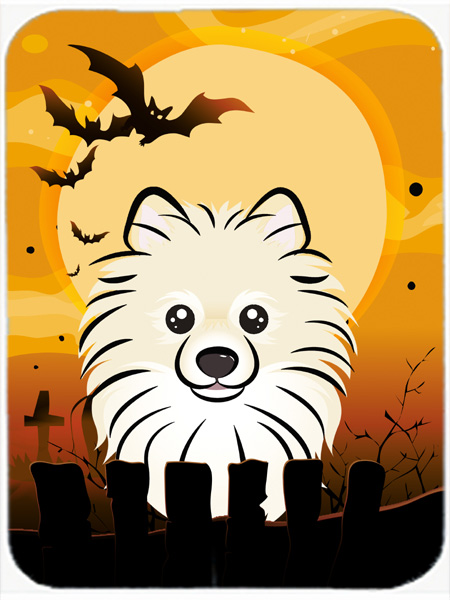 Halloween Pomeranian Glass Cutting Board
