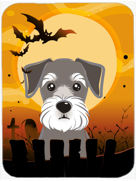 Halloween Schnauzer Glass Cutting Board- Large