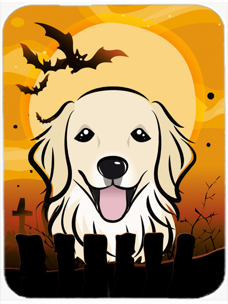 Halloween Golden Retriever Glass Cutting Board- Large