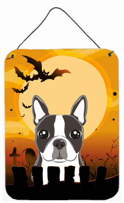 Halloween Boston Terrier Wall and Door Hanging Prints