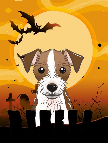 Halloween Jack Russell Terrier Flag Garden Size