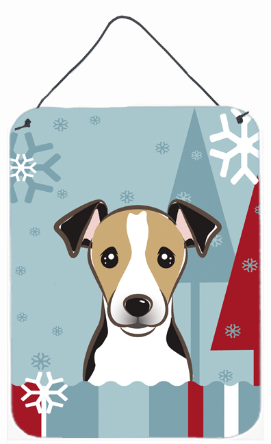 Winter Holiday Jack Russell Terrier Wall and Door Hanging Prints