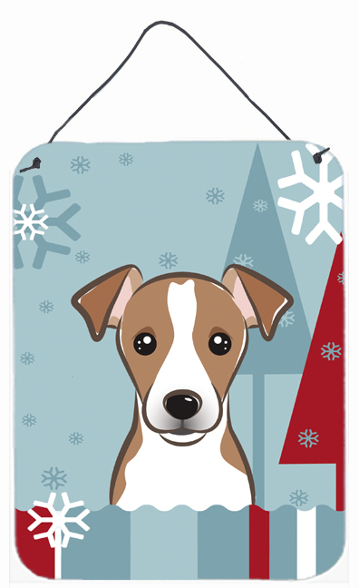 Winter Holiday Jack Russell Terrier Wall and Door Hanging Prints