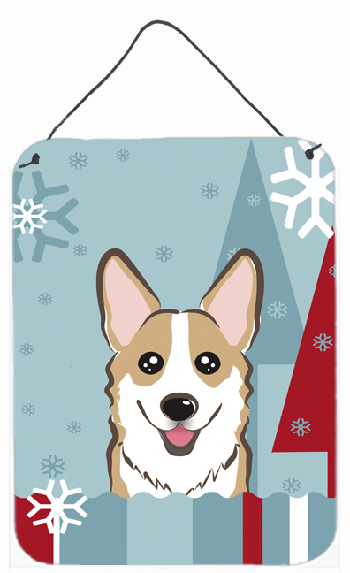 Winter Holiday Sable Corgi Wall and Door Hanging Prints
