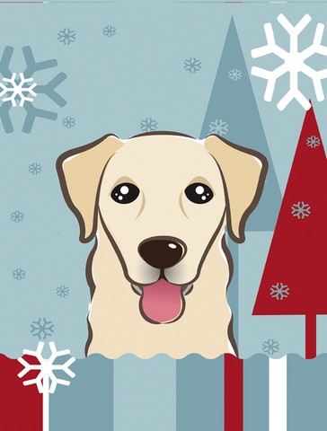 Winter Holiday Golden Retriever Flag Garden Size
