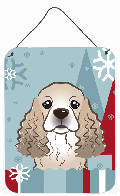 Winter Holiday Cocker Spaniel Wall and Door Hanging Prints