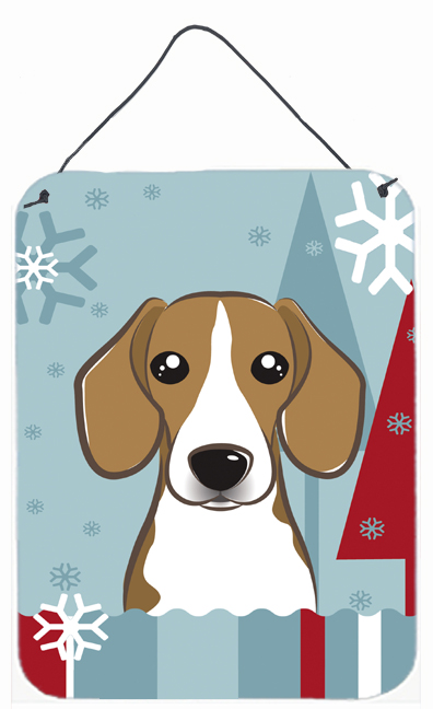 Winter Holiday Beagle Wall and Door Hanging Prints