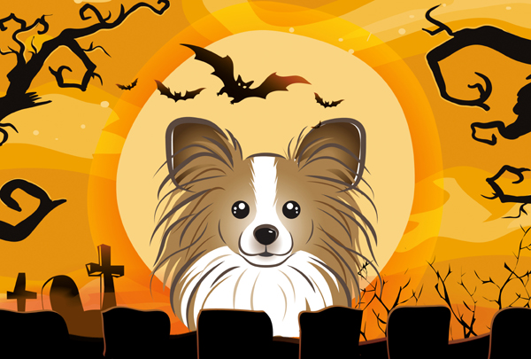 Halloween Papillon Fabric Placemat