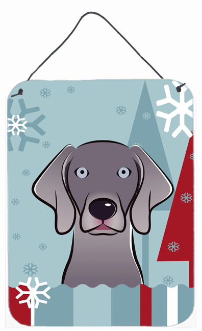 Winter Holiday Weimaraner Wall and Door Hanging Prints