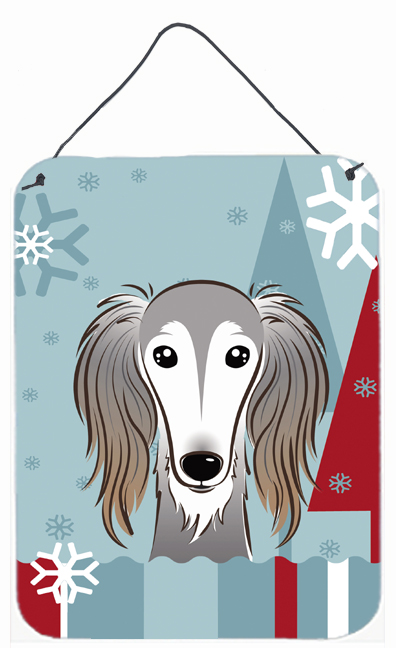 Winter Holiday Saluki Wall and Door Hanging Prints