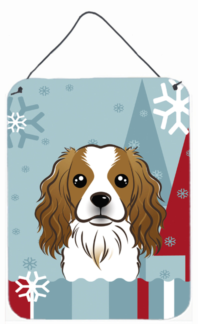 Winter Holiday Cavalier Spaniel Wall and Door Hanging Prints