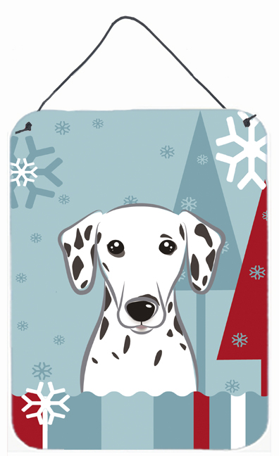 Winter Holiday Dalmatian Wall and Door Hanging Prints