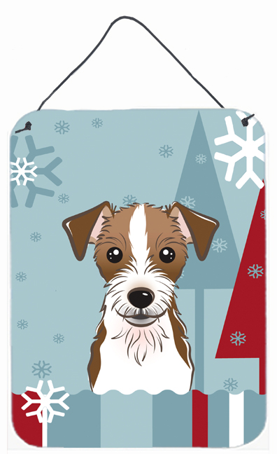 Winter Holiday Jack Russell Terrier Wall and Door Hanging Prints