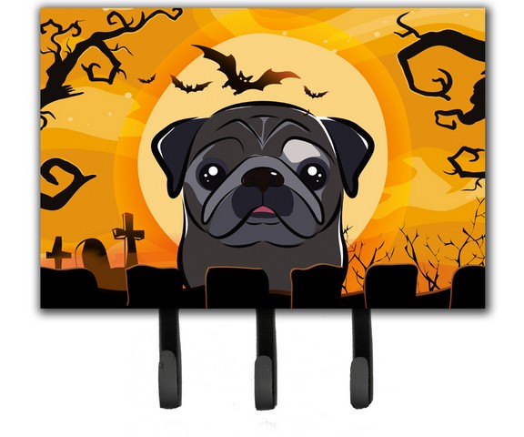 Halloween Black Pug Leash & Key Holder