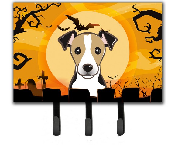 BB1819TH68 Halloween Jack Russell Terrier Leash & Key Holder