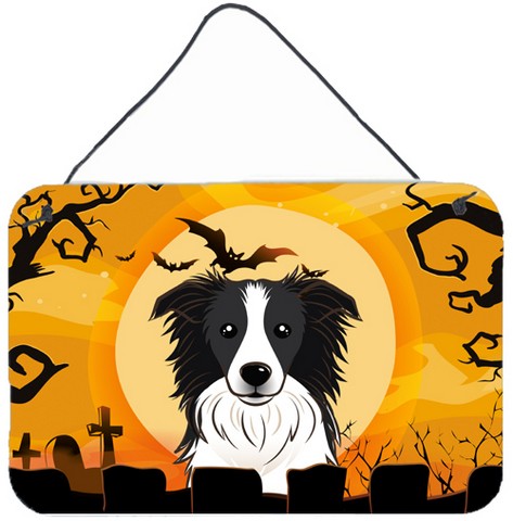 Halloween Border Collie Wall and Door Hanging Prints