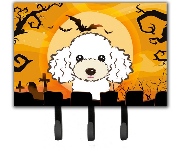 Halloween White Poodle Leash & Key Holder