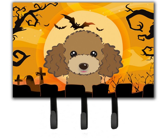 Halloween Chocolate Brown Poodle Leash & Key Holder