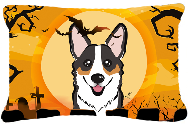 Halloween Tricolor Corgi Fabric Decorative Pillow