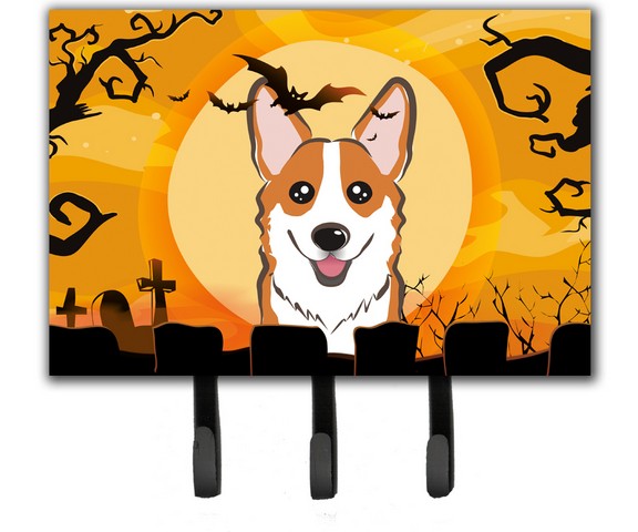 BB1812TH68 Halloween Red Corgi Leash & Key Holder