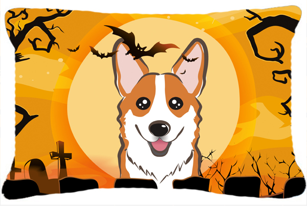 Halloween Red Corgi Fabric Decorative Pillow