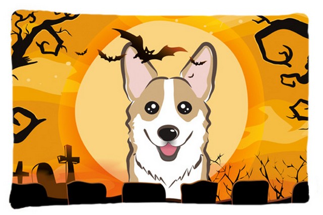 BB1811PILLOWCASE Halloween Sable Corgi Fabric Standard Pillowcase