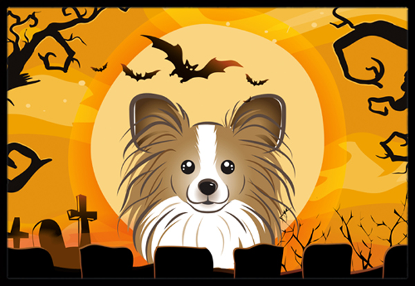 Halloween Papillon Indoor & Outdoor Mat- 18 x 27 in.