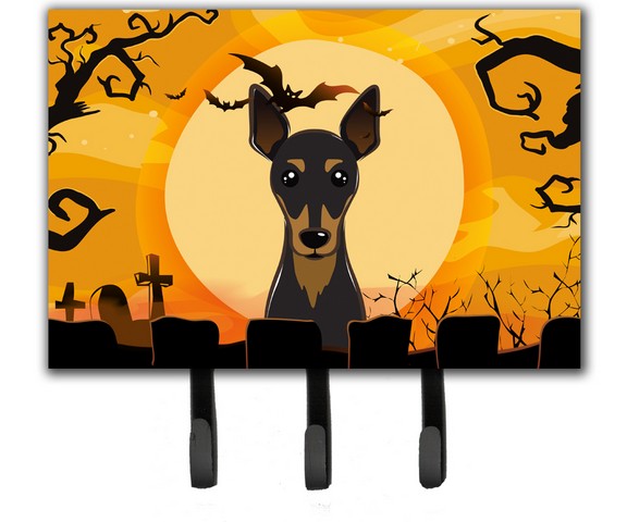 Halloween Min Pin Leash & Key Holder