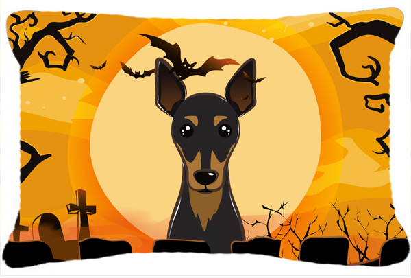 Halloween Min Pin Fabric Decorative Pillow