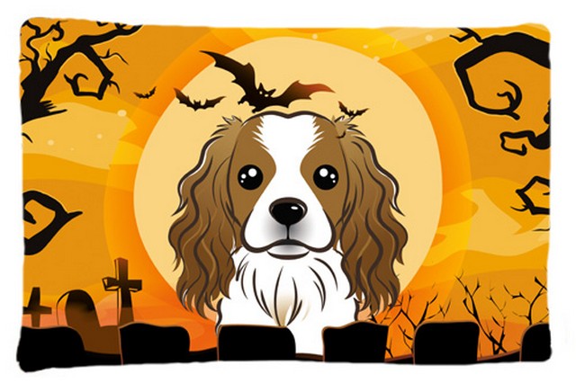 Halloween Cavalier Spaniel Fabric Standard Pillowcase