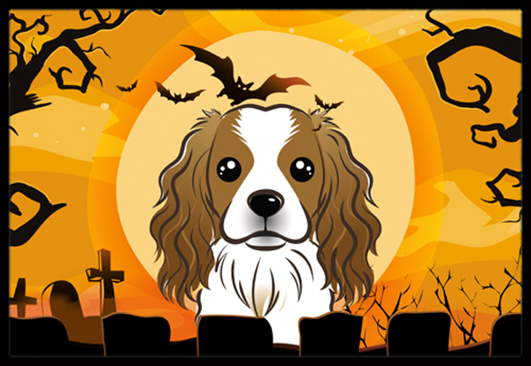 Halloween Cavalier Spaniel Indoor & Outdoor Mat, 24 x 36 in.
