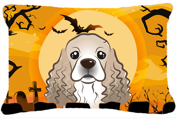 Halloween Cocker Spaniel Fabric Decorative Pillow