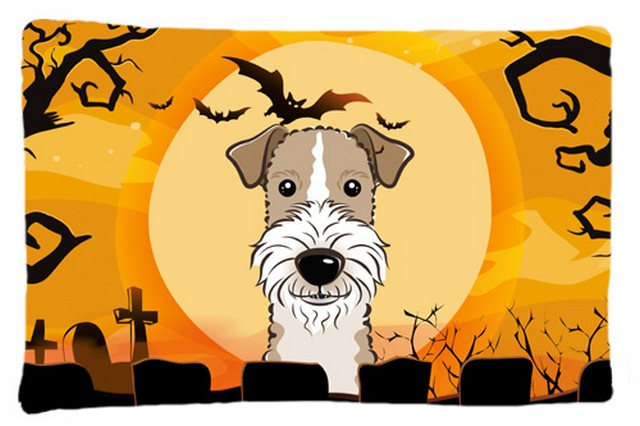 BB1805PILLOWCASE Halloween Wire Haired Fox Terrier Fabric Standard Pillowcase