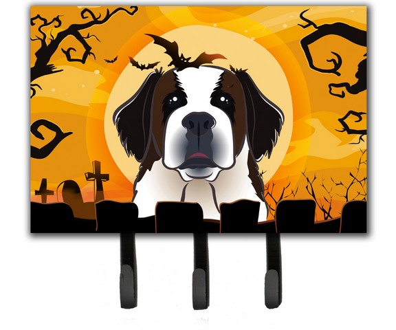 Halloween Saint Bernard Leash & Key Holder