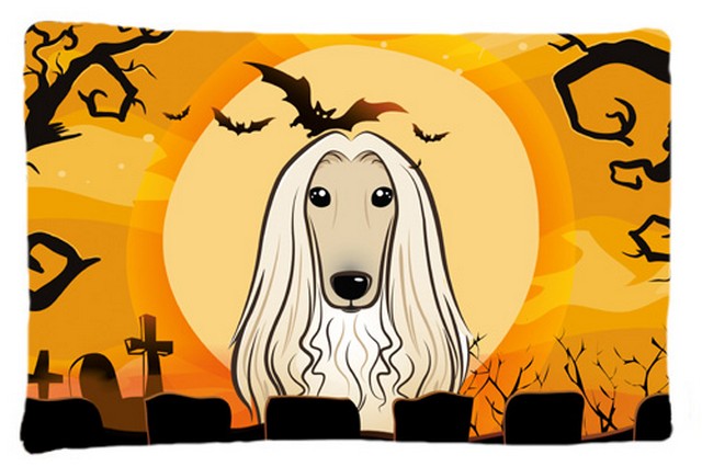 BB1802PILLOWCASE Halloween Afghan Hound Fabric Standard Pillowcase