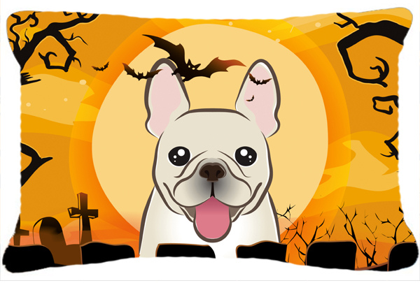 Halloween French Bulldog Fabric Decorative Pillow