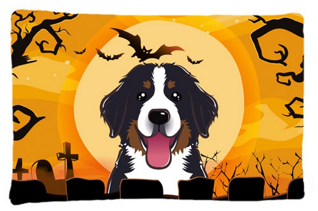 Halloween Bernese Mountain Dog Fabric Standard Pillowcase