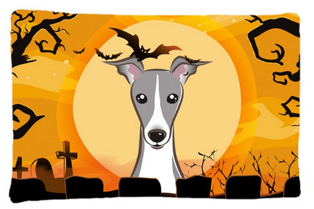 Halloween Italian Greyhound Fabric Standard Pillowcase