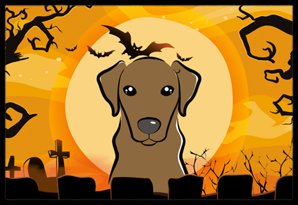 Halloween Chocolate Labrador Indoor & Outdoor Mat- 24 x 36 in.