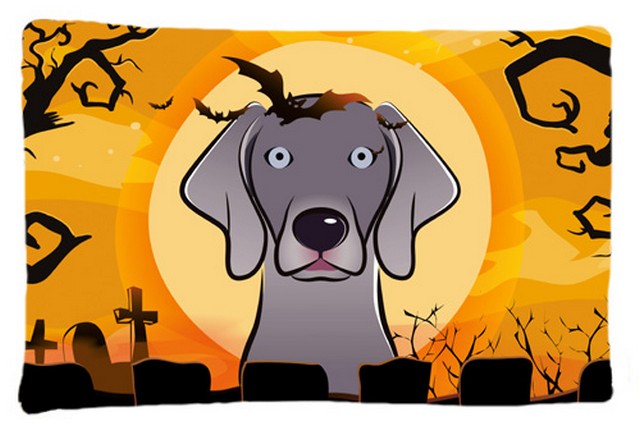 Halloween Weimaraner Fabric Standard Pillowcase