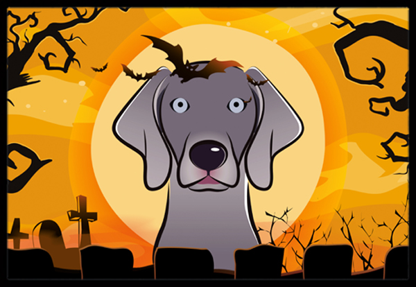 Halloween Weimaraner Indoor & Outdoor Mat, 24 x 36 in.