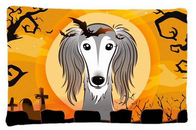 BB1787PILLOWCASE Halloween Saluki Fabric Standard Pillowcase