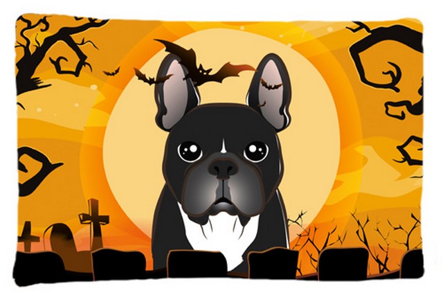 BB1785PILLOWCASE Halloween French Bulldog Fabric Standard Pillowcase