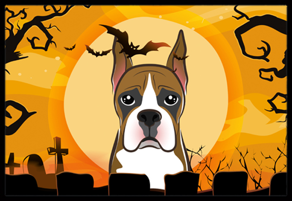 Halloween Boxer Indoor & Outdoor Mat- 18 x 27 in.