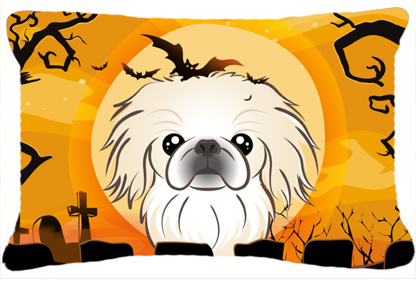 Halloween Pekingese Fabric Decorative Pillow